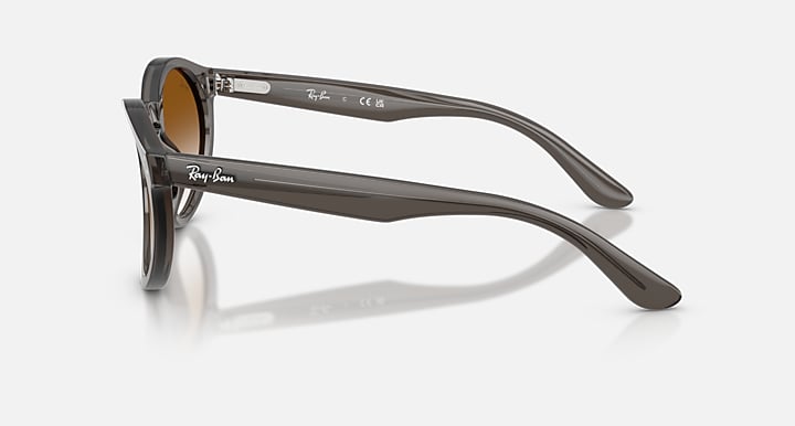 Ray-Ban 2180 REVERSE Transparent Dark Grey with Clear Gradient Brown Gradient lenses - Lateral